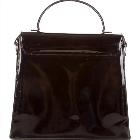 Authentic SALVATORE FERRAGAMO Top Handle Kelly Bag black with strap - Picture 4 of 4